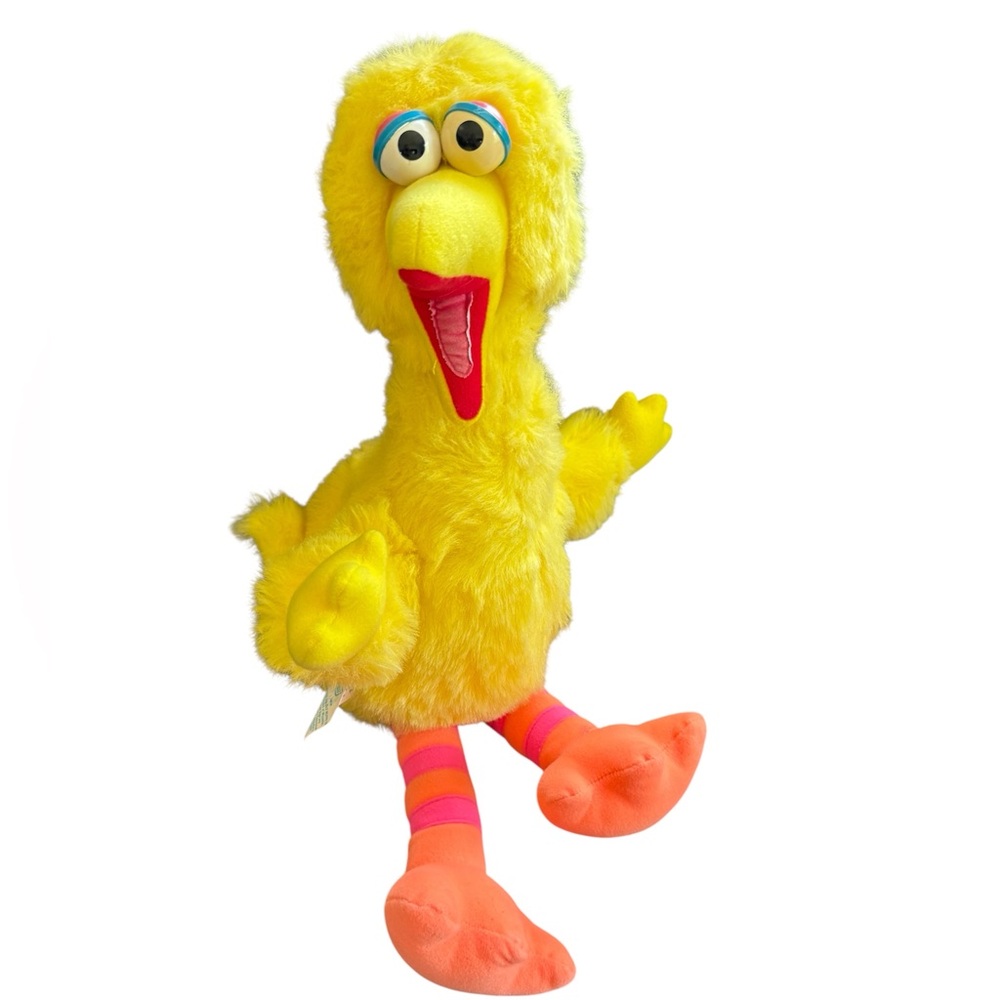 Vintage 90s Sesame Street pull string talking big bird plush stuffed animal